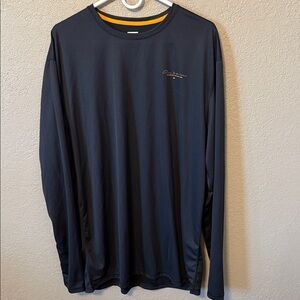 Quiksilver Men’s Long-Sleeve Performance Tee - Black with Orange Trim size XXXL